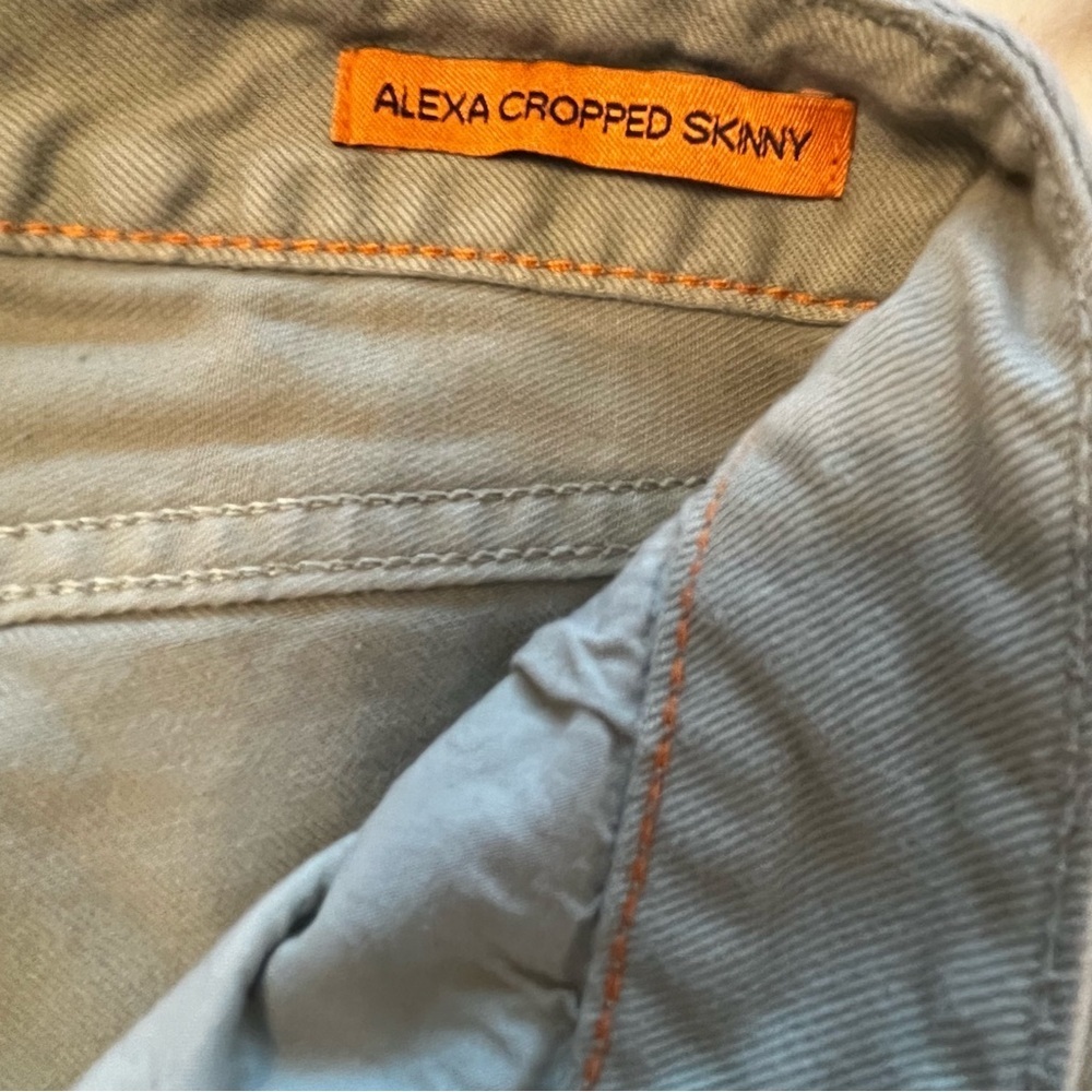 Tory Burch Alexa Cropped Skinny Jeans in Green Size 26 - Picture 12 of 16